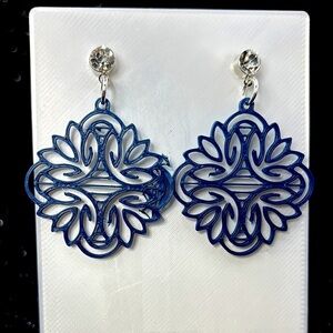 The Petal Flick Blue Earrings